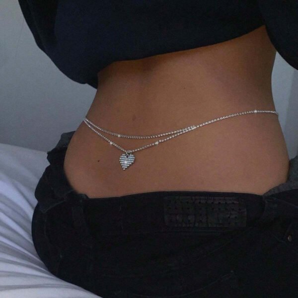 Layered Silver Beaded Waist Chain Gold Belly Chain Women Body Jewelry Accessories for Beach