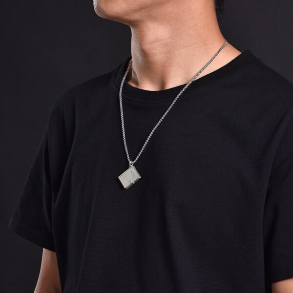 Shawshank Redemption Pendant Book Bible Hammer Necklace Boys Inspirational Movie Student Retro Thai Silver Couple - 图片 4