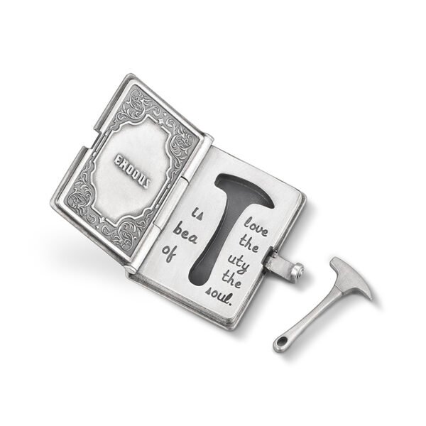 Shawshank Redemption Pendant Book Bible Hammer Necklace Boys Inspirational Movie Student Retro Thai Silver Couple - 图片 2