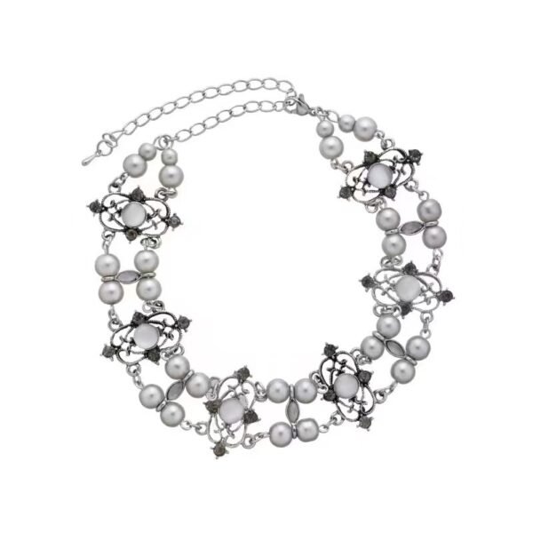 Hot girl y2k sweet cool crystal pearl necklace niche light luxury design high-end choker necklace clavicle chain for women - 图片 5